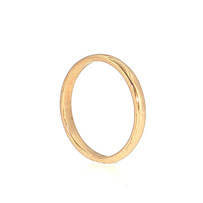 2.0mm Euro Wedding Band 14k Yellow Gold