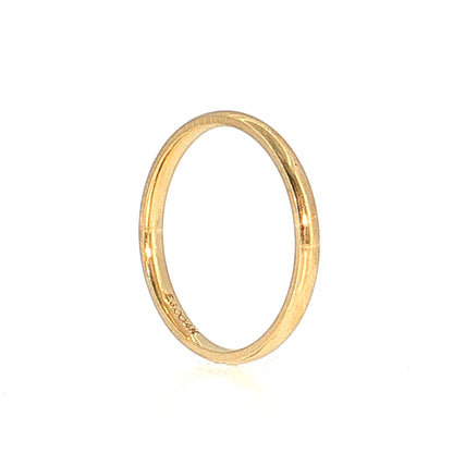 2mm Half Round Wedding Band 14k Yellow Gold