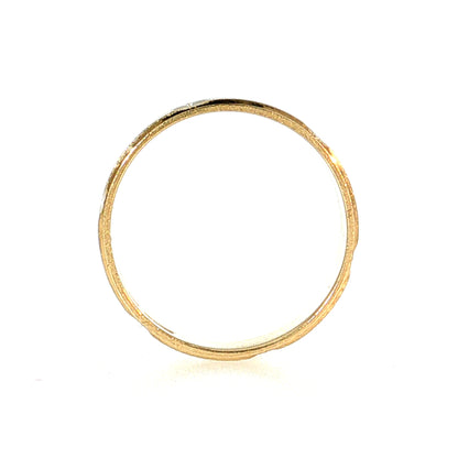 Engraved Men's Wedding Band 14k Yellow Gold