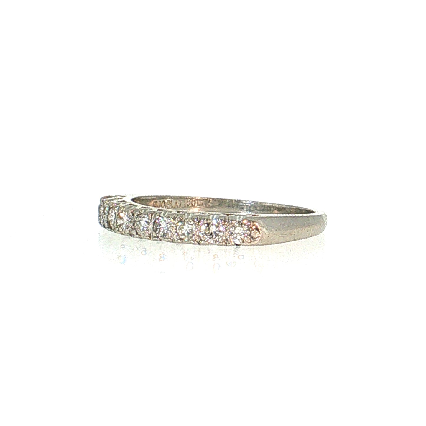 .23 Vintage Mid-Century Diamond Wedding Band Platinum