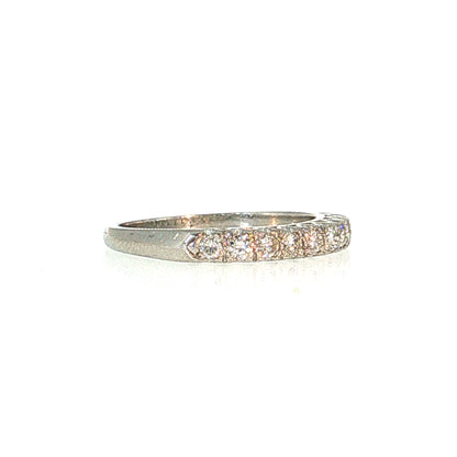 .23 Vintage Mid-Century Diamond Wedding Band Platinum