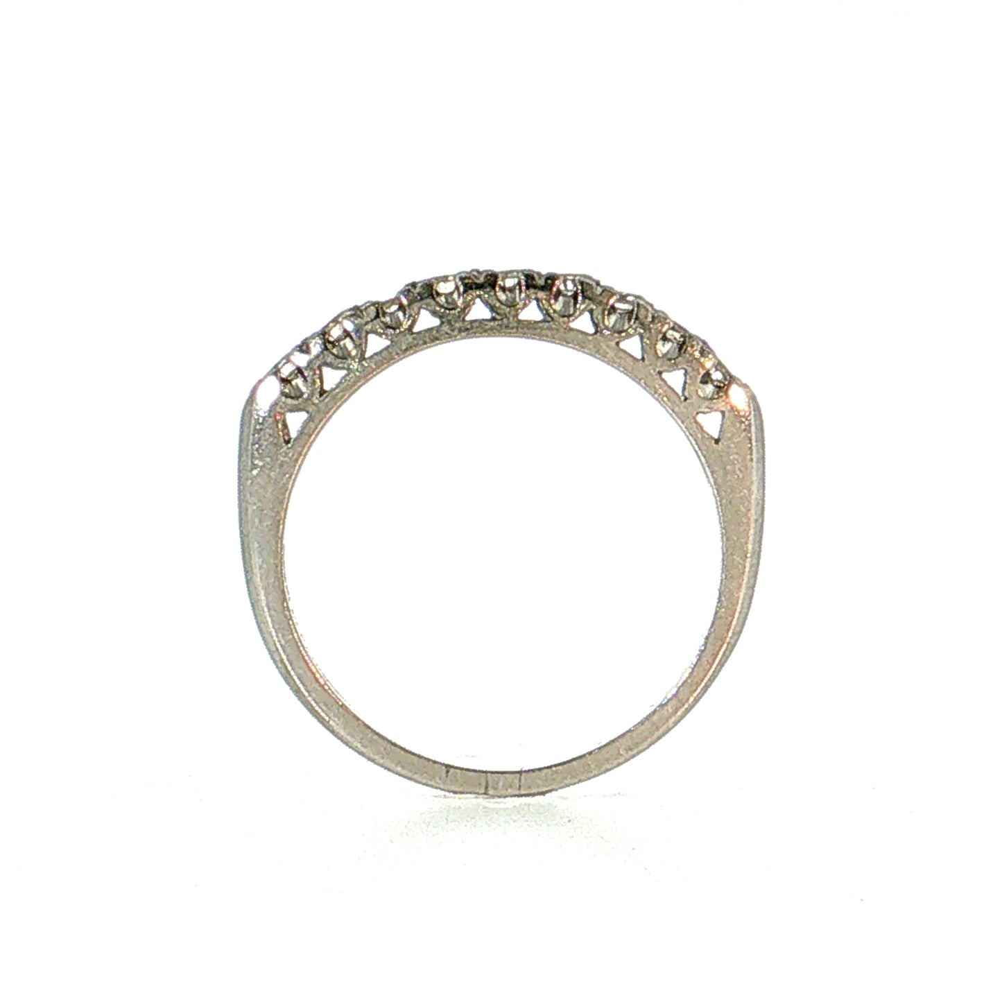 .23 Vintage Mid-Century Diamond Wedding Band Platinum