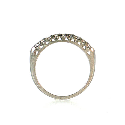 .23 Vintage Mid-Century Diamond Wedding Band Platinum