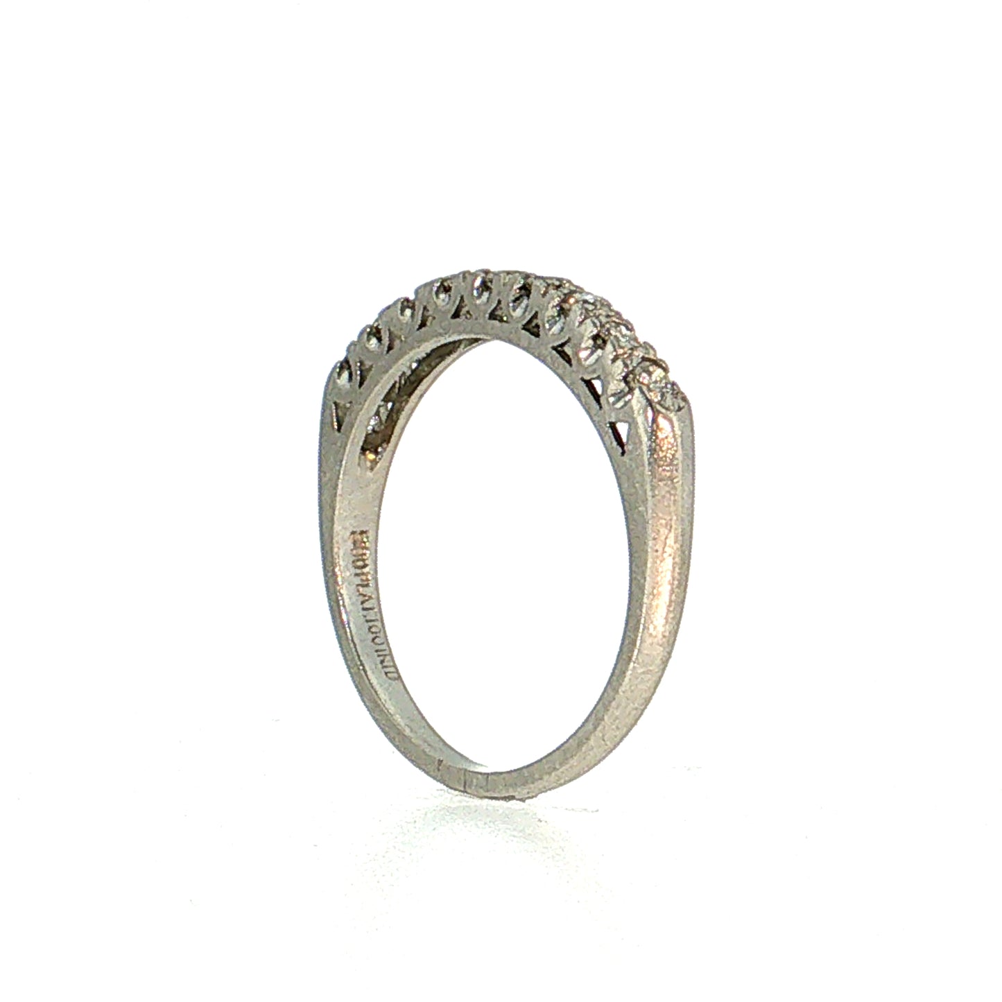 .23 Vintage Mid-Century Diamond Wedding Band Platinum