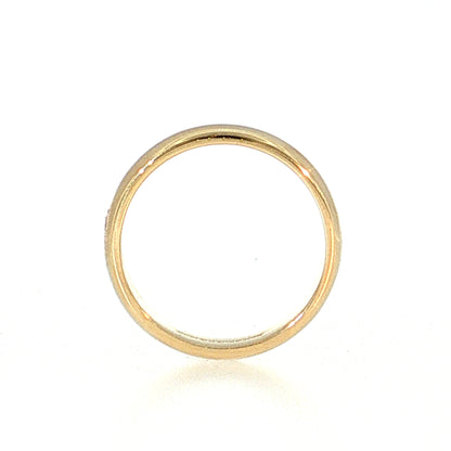 5mm Half Round Wedding Band 14k Yellow Gold