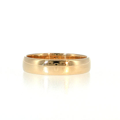 5mm Euro Men's Wedding Band 14k Yellow Gold