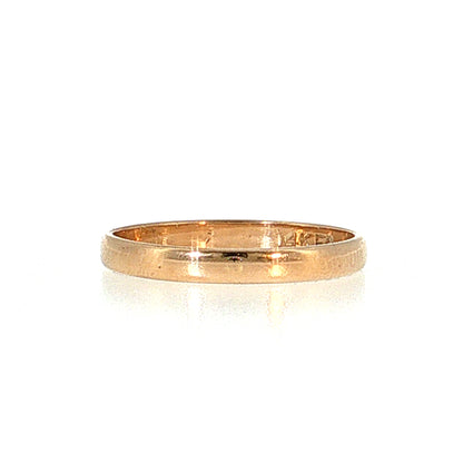 2.5mm Euro Wedding Band 14k Yellow Gold
