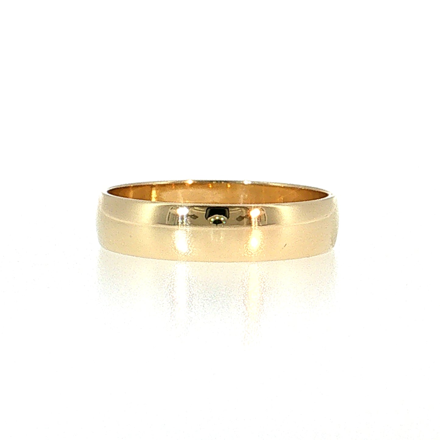 5mm Men's Euro Wedding Band 14k Yellow Gold