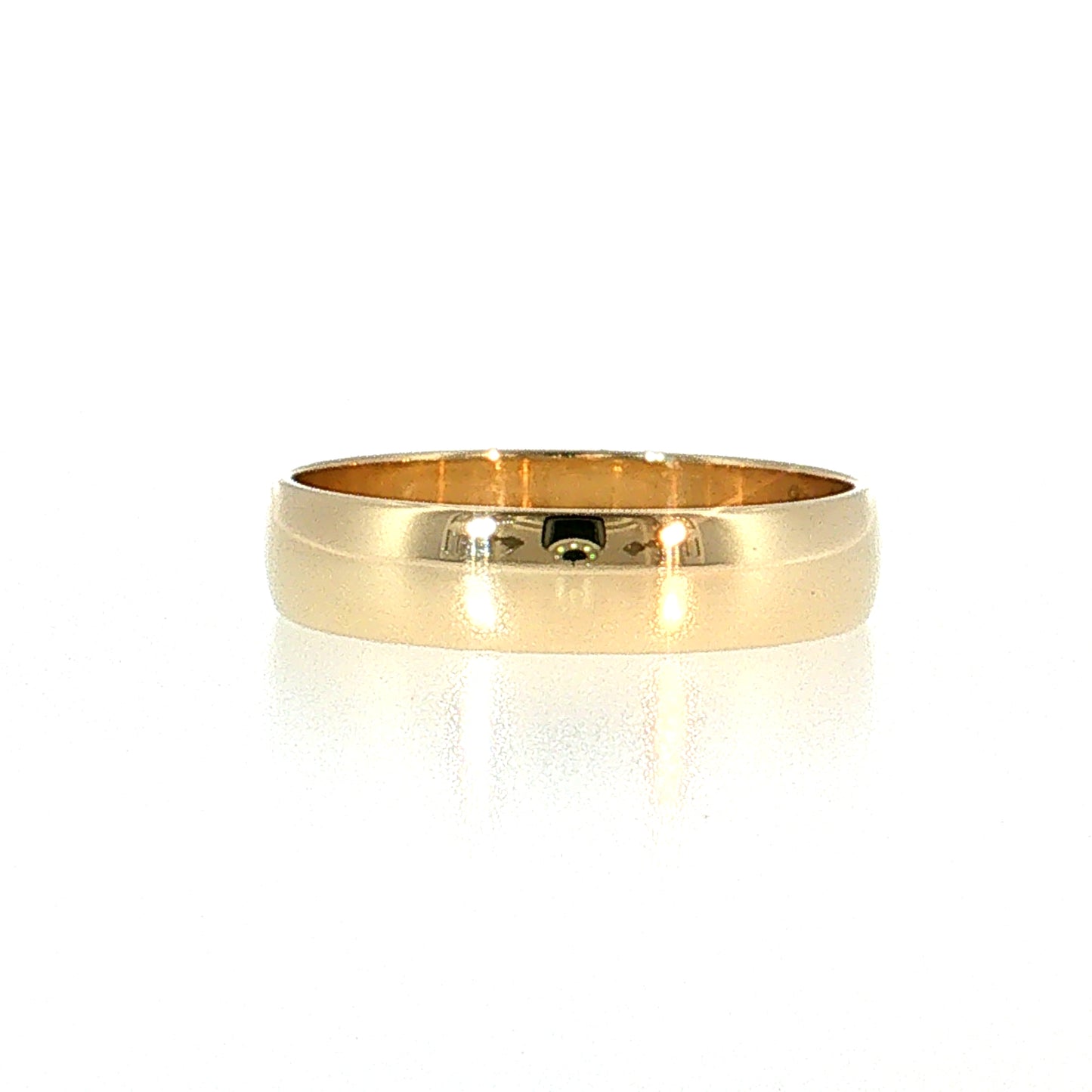 5mm Men's Euro Wedding Band 14k Yellow Gold