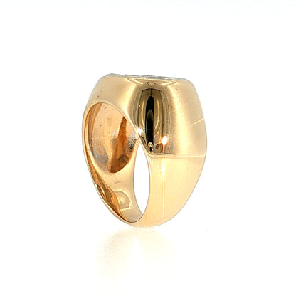 .91 Pave Diamond Cocktail Ring in 14k Yellow Gold