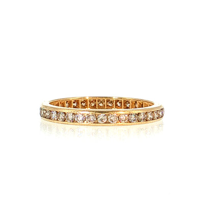 1.08 Diamond Eternity Wedding Band 14k Yellow Gold