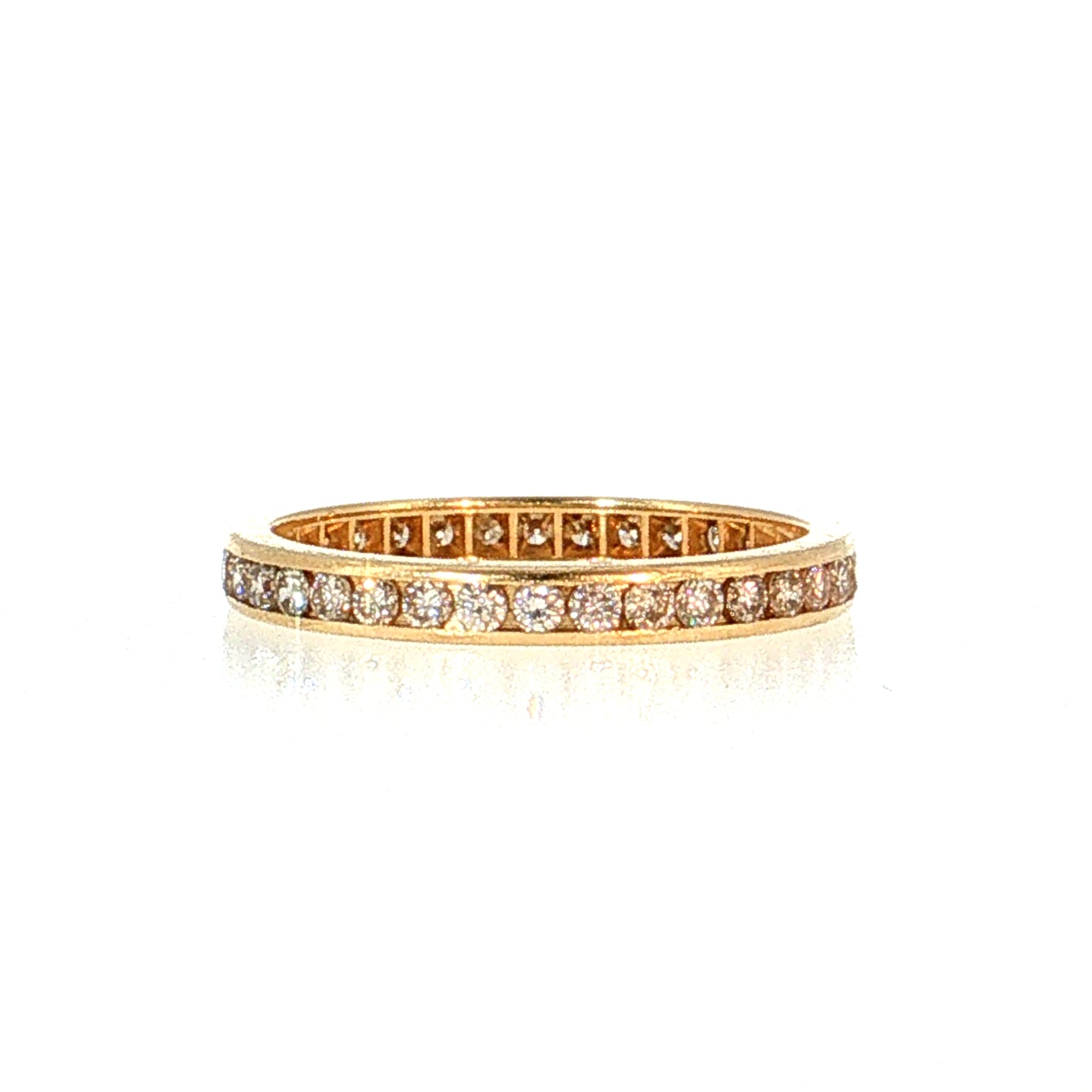 1.08 Diamond Eternity Wedding Band 14k Yellow Gold