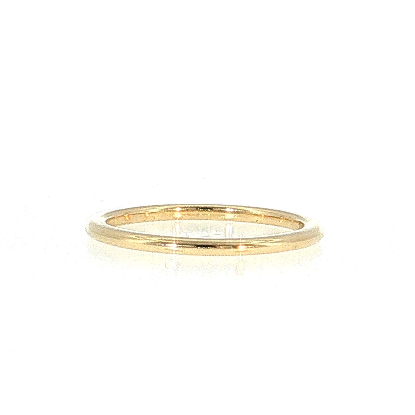 1.5mm Half Round Wedding Band 10k Yellow Gold