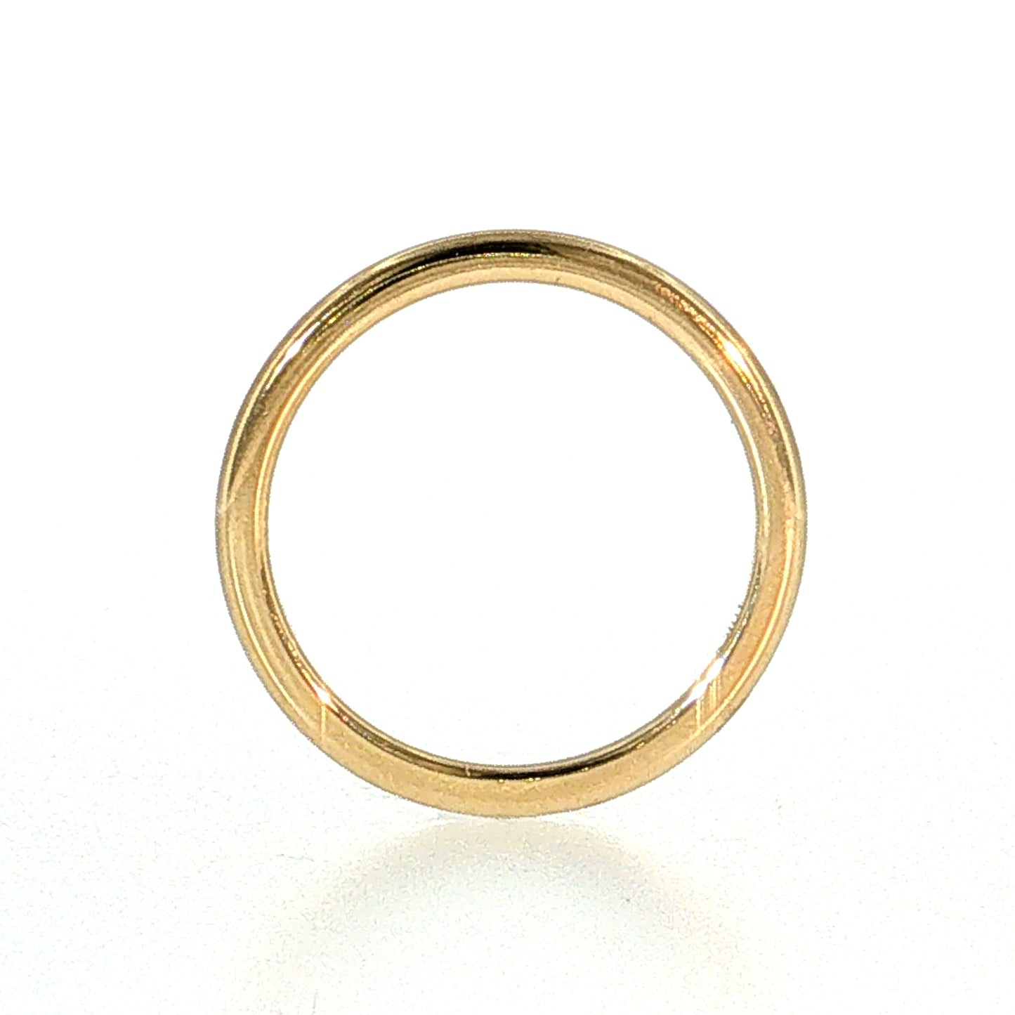 1.5mm Half Round Wedding Band 10k Yellow Gold