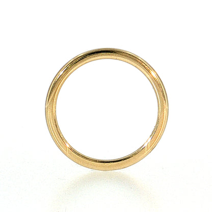 1.5mm Half Round Wedding Band 10k Yellow Gold