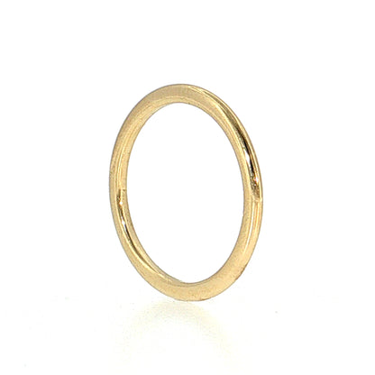 1.5mm Half Round Wedding Band 10k Yellow Gold