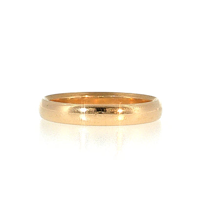 3.7mm Euro Men's Wedding Band 14k Yellow Gold