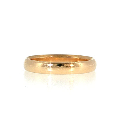 3.7mm Euro Men's Wedding Band 14k Yellow Gold