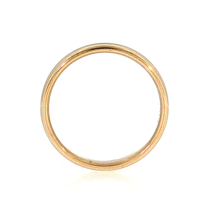 3.7mm Euro Men's Wedding Band 14k Yellow Gold