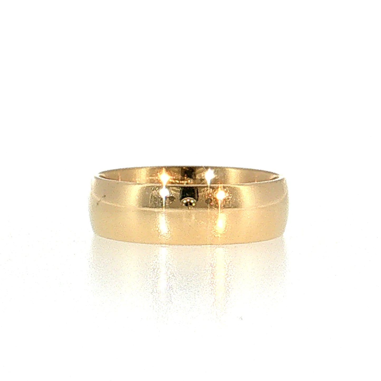 Mens Euro 6mm Wedding Band 10k Yellow Gold