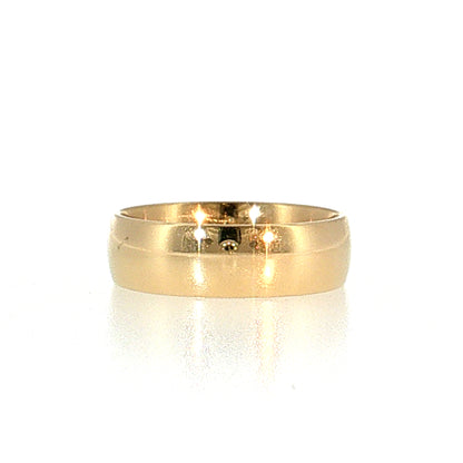 Mens Euro 6mm Wedding Band 10k Yellow Gold