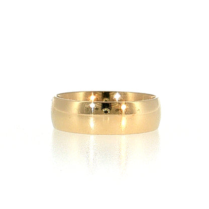 Mens Euro 6mm Wedding Band 10k Yellow Gold