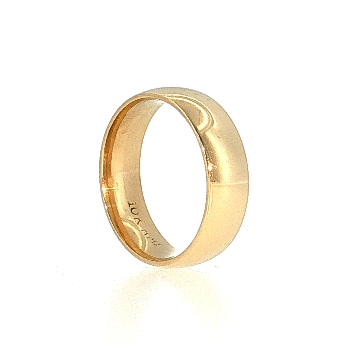 Mens Euro 6mm Wedding Band 10k Yellow Gold