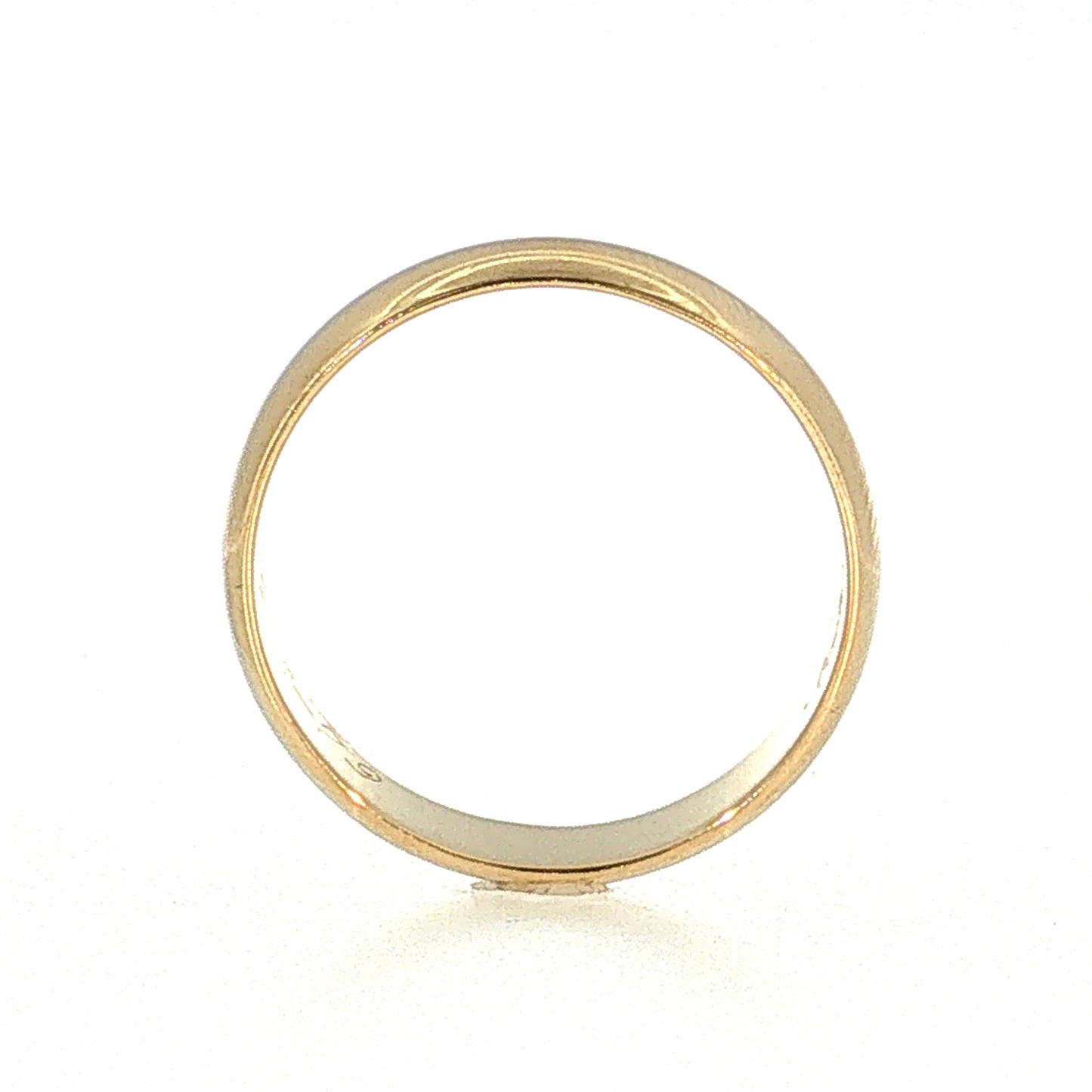 5.5mm Men's Half Round Wedding Band 14k Yellow Gold