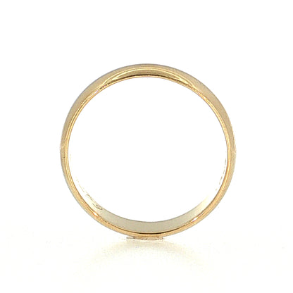 5.5mm Men's Half Round Wedding Band 14k Yellow Gold