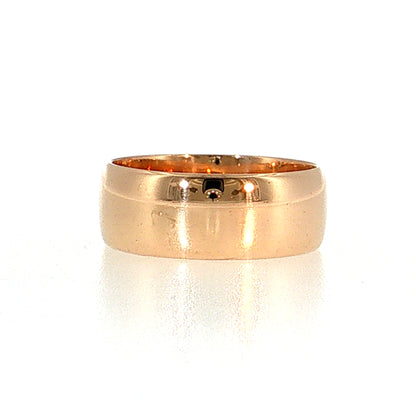Antique Victorian Wedding Band 7mm 14k Rose Gold