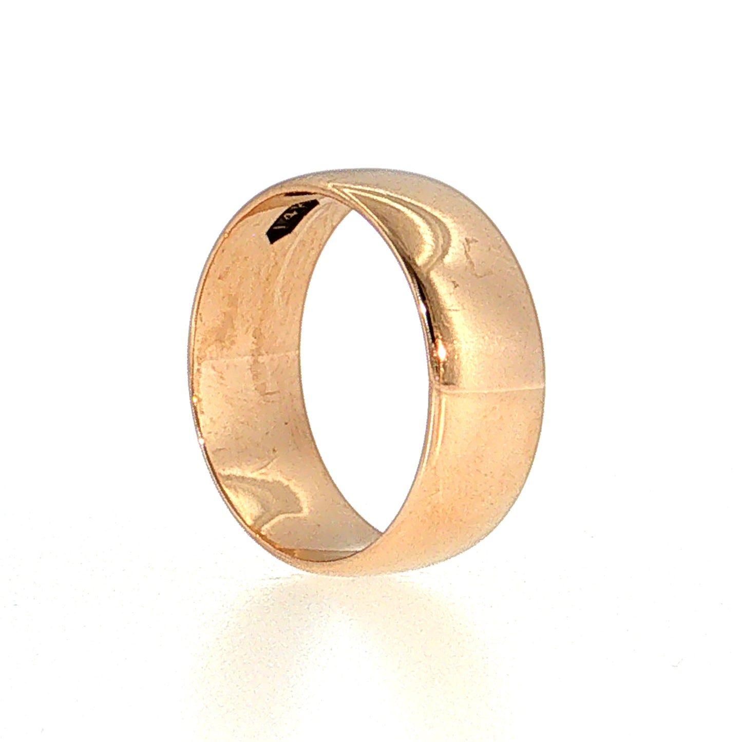 Antique Victorian Wedding Band 7mm 14k Rose Gold