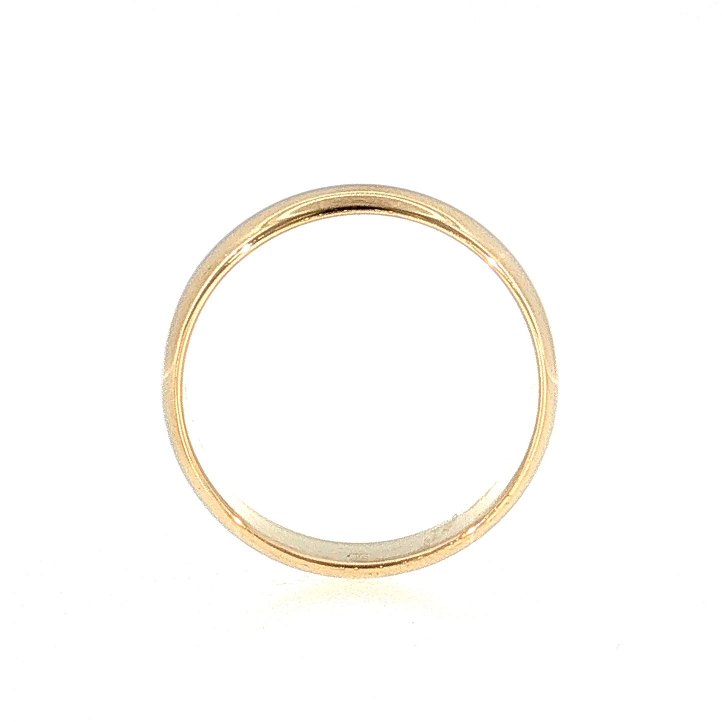 5mm Half Round Men's Wedding Band 14k Yellow Gold