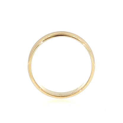 5mm Half Round Men's Wedding Band 14k Yellow Gold