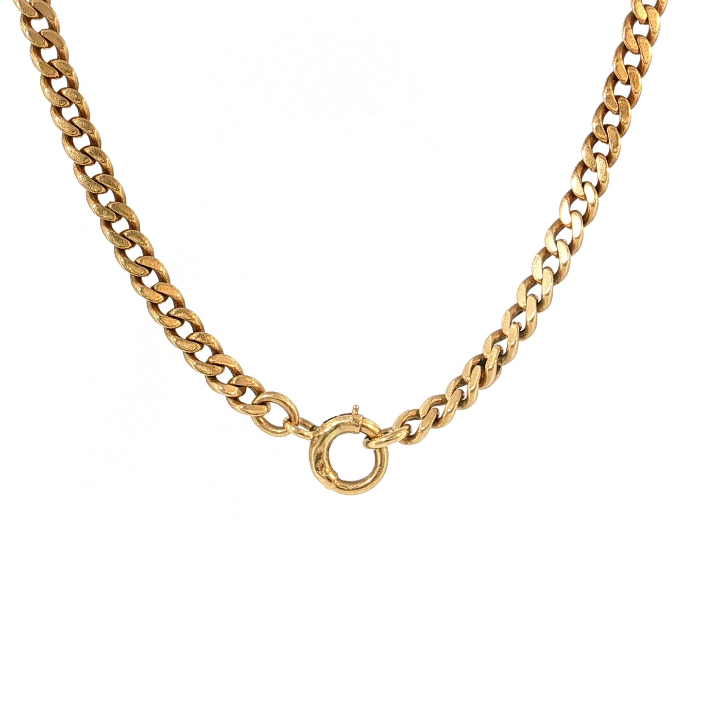 22 Inch Antique Victorian Fob Chain Necklace 14k Yellow Gold