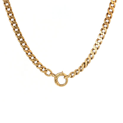 22 Inch Antique Victorian Fob Chain Necklace 14k Yellow Gold