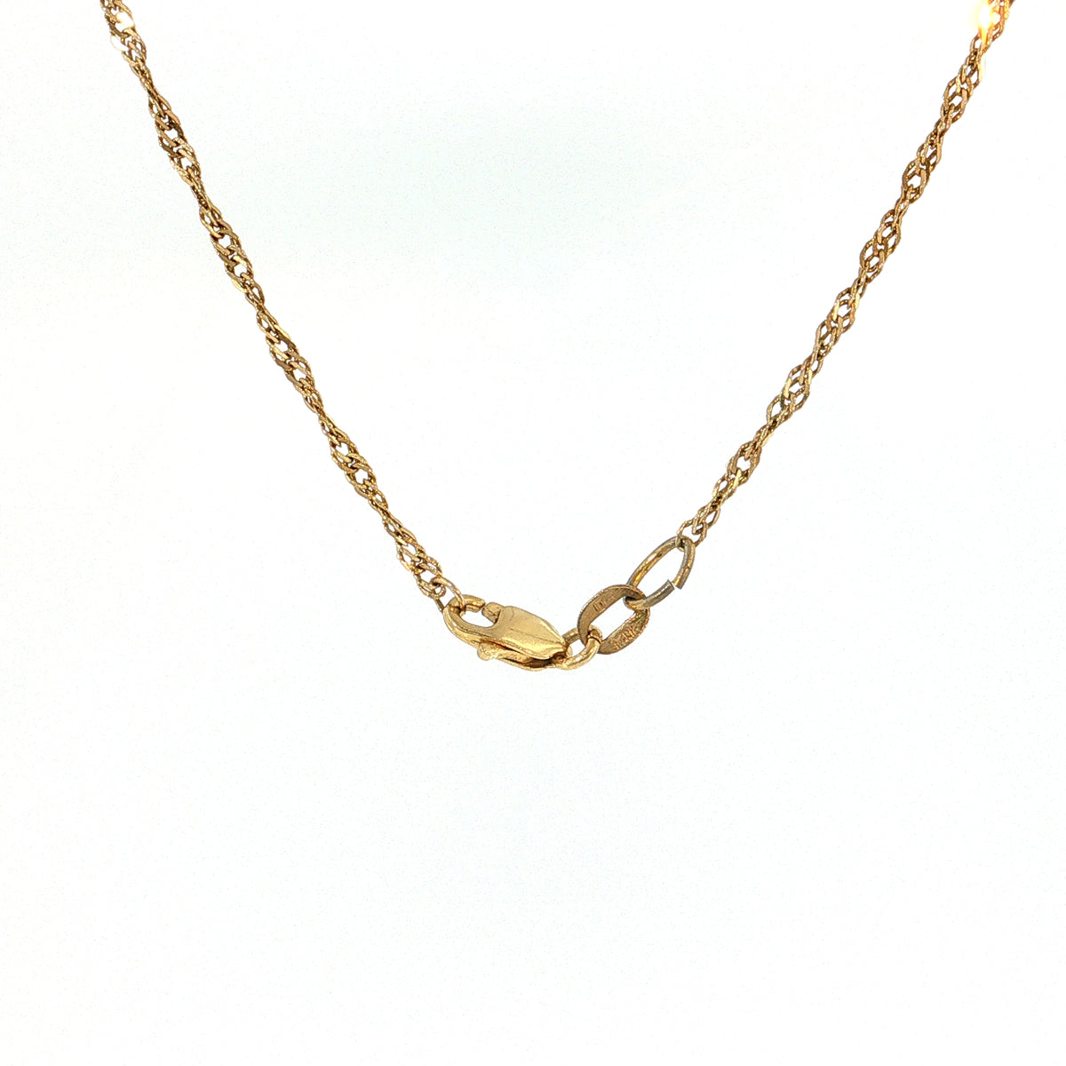 Vintage Pearl & Diamond Pendant Necklace 14k Yellow Gold