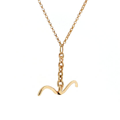 31 Inch Antique Victorian Rolo Chain Necklace 14k Yellow Gold