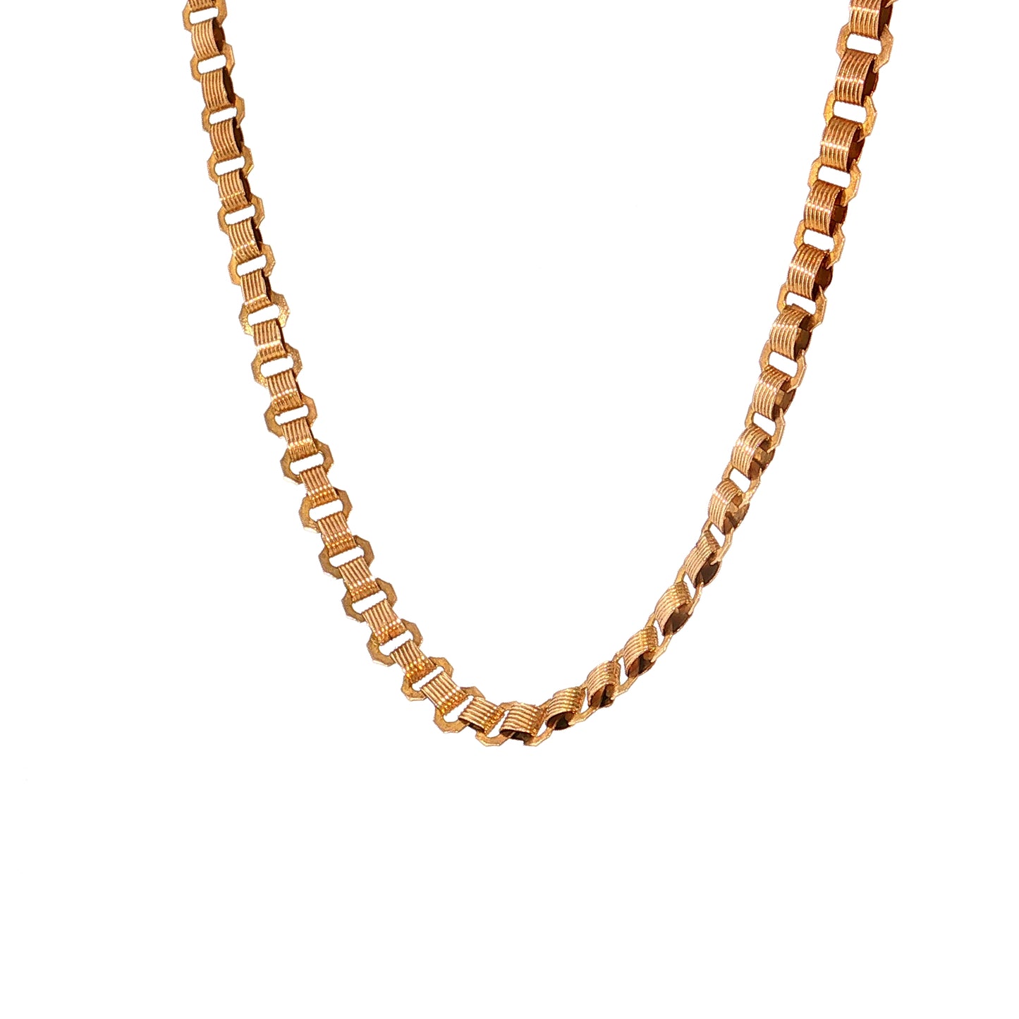 20 Inch Antique Victorian Chain Necklace 14k Rose Gold