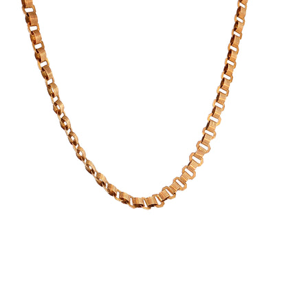 20 Inch Antique Victorian Chain Necklace 14k Rose Gold