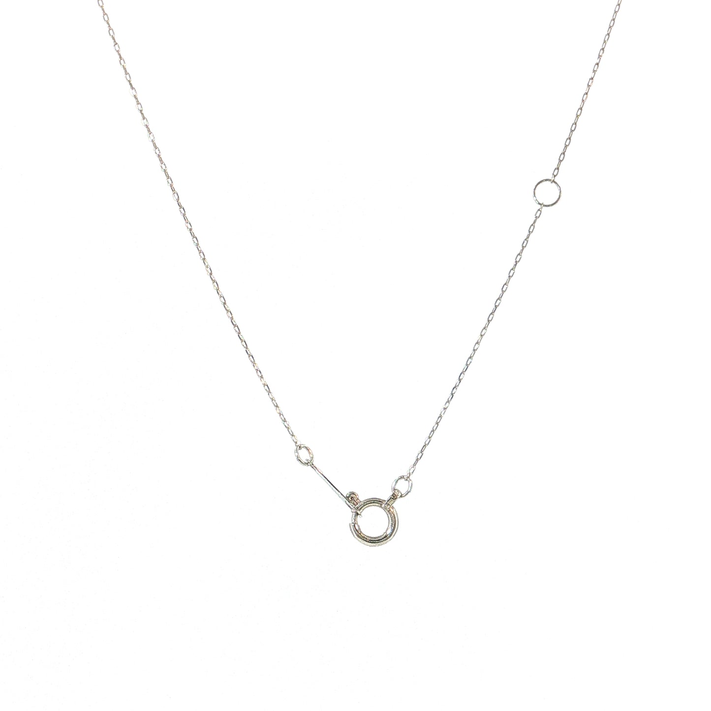 .20 Diamond Anchor Pendant Necklace 18k White Gold