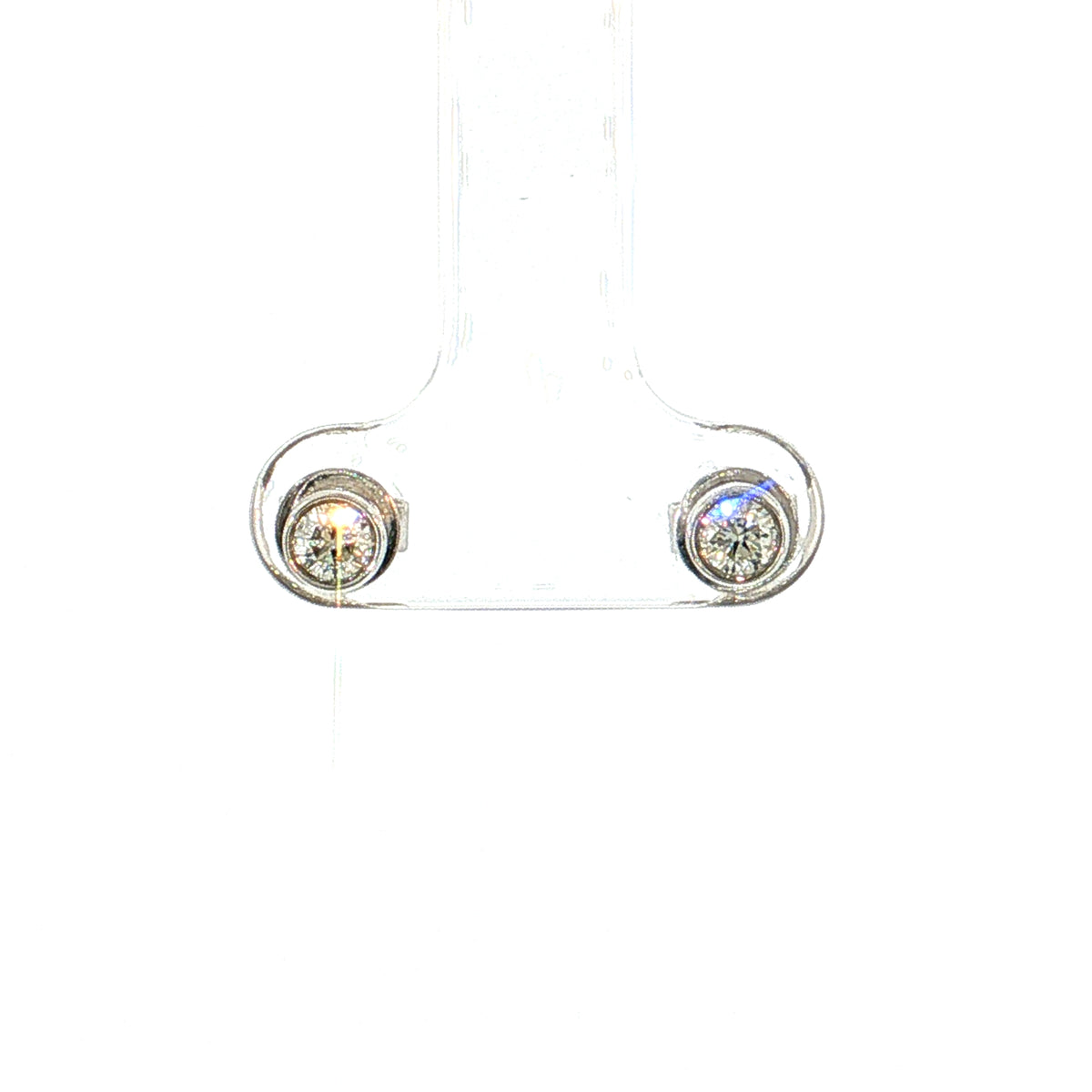 Diamond Stud Earrings w/ Diamond Jacket 14k White Gold