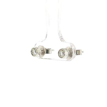 Diamond Stud Earrings w/ Diamond Jacket 14k White Gold