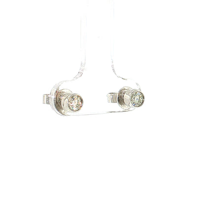 Diamond Stud Earrings w/ Diamond Jacket 14k White Gold