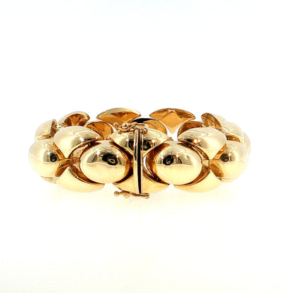 1980's Bubble Link Bracelet 14k Yellow Gold