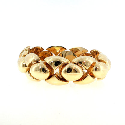 1980's Bubble Link Bracelet 14k Yellow Gold