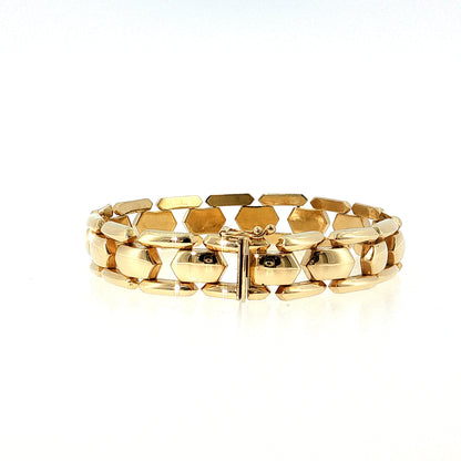 Panther Link Bracelet 14k Yellow Gold