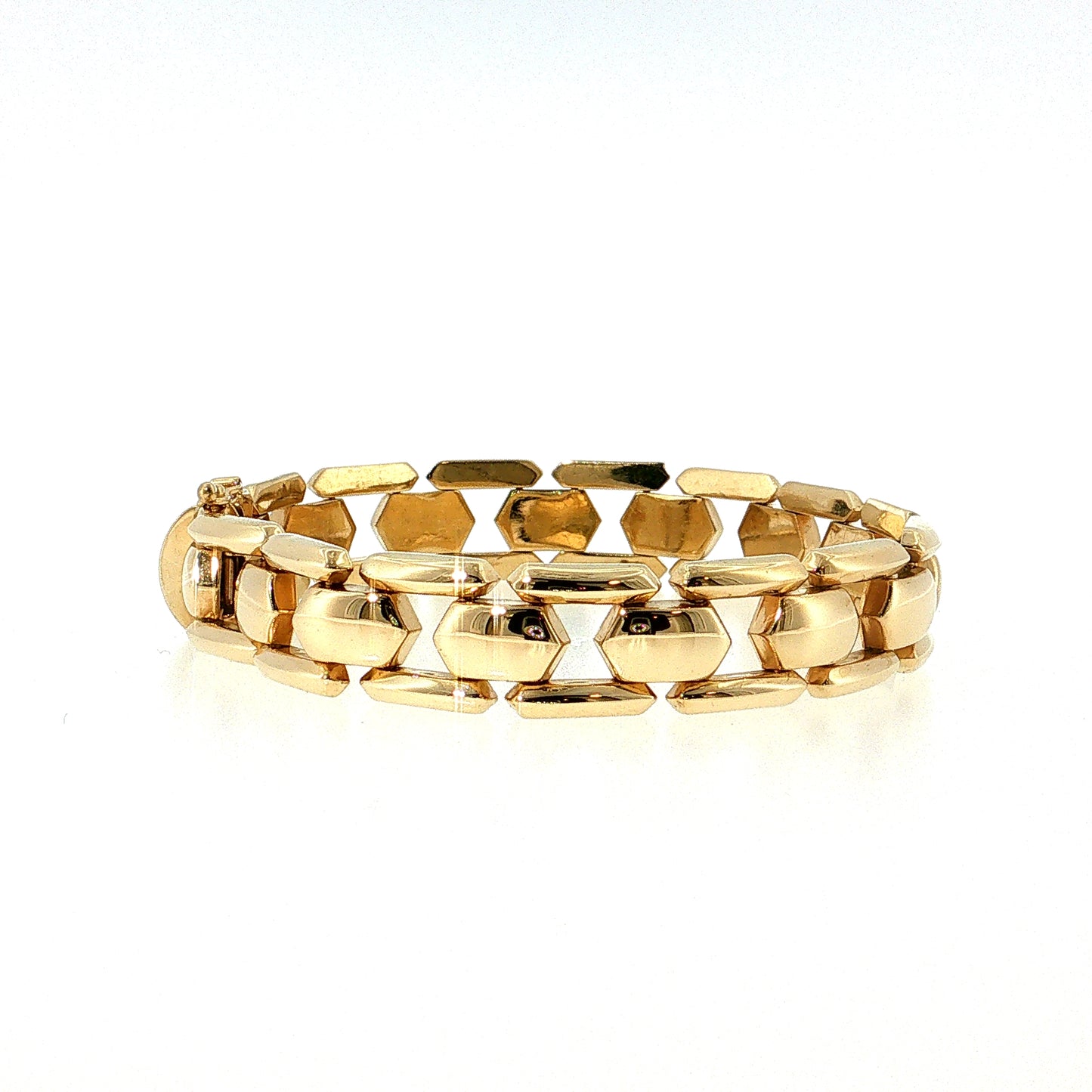 Panther Link Bracelet 14k Yellow Gold