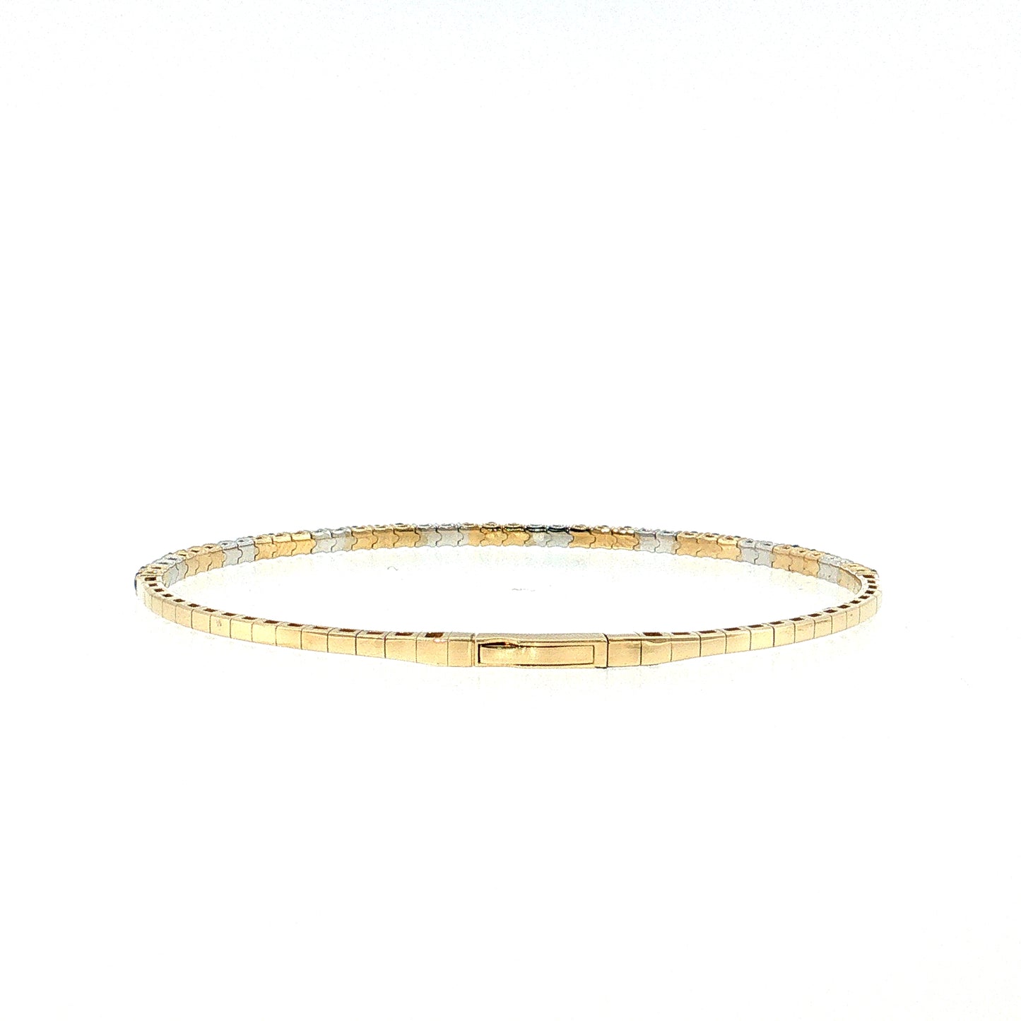 Blue Sapphire & Diamond Bangle Bracelet 14k