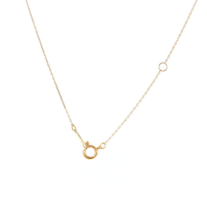 Diamond Anchor Pendant Necklace 18k Yellow Gold