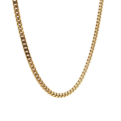 16" Flat Curb Link Chain Necklace 18k Yellow Gold